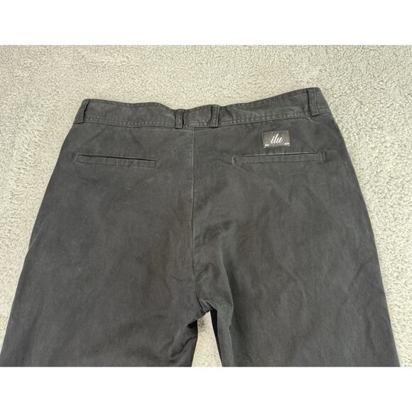 I Love Ugly ILU Pants Men's Large 33x25 Black Regular Fit Stretch Cotton - Picture 9 of 14